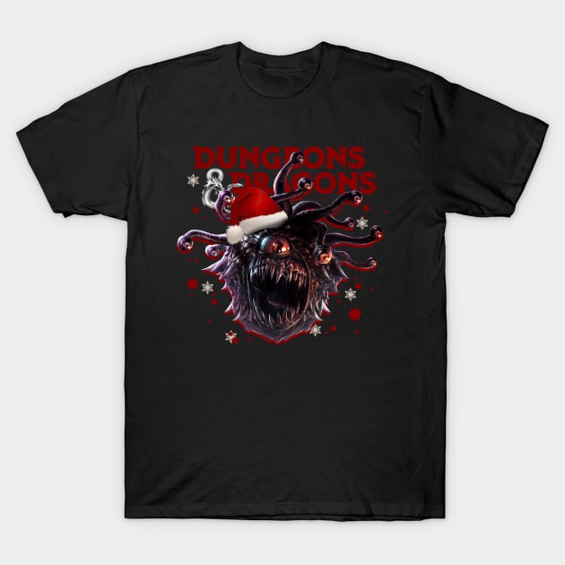 dungeons and dragons monster christmas T-Shirt by NelsonPR